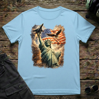 Statue of Liberty American Flag unisex t-shirt - perfect gift for aviation lovers