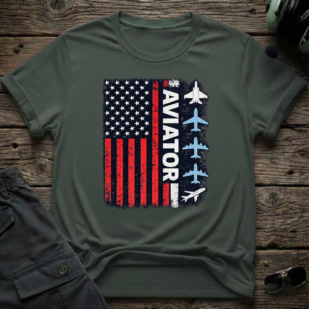 Aviator Flag T-shirt — aviation apparel