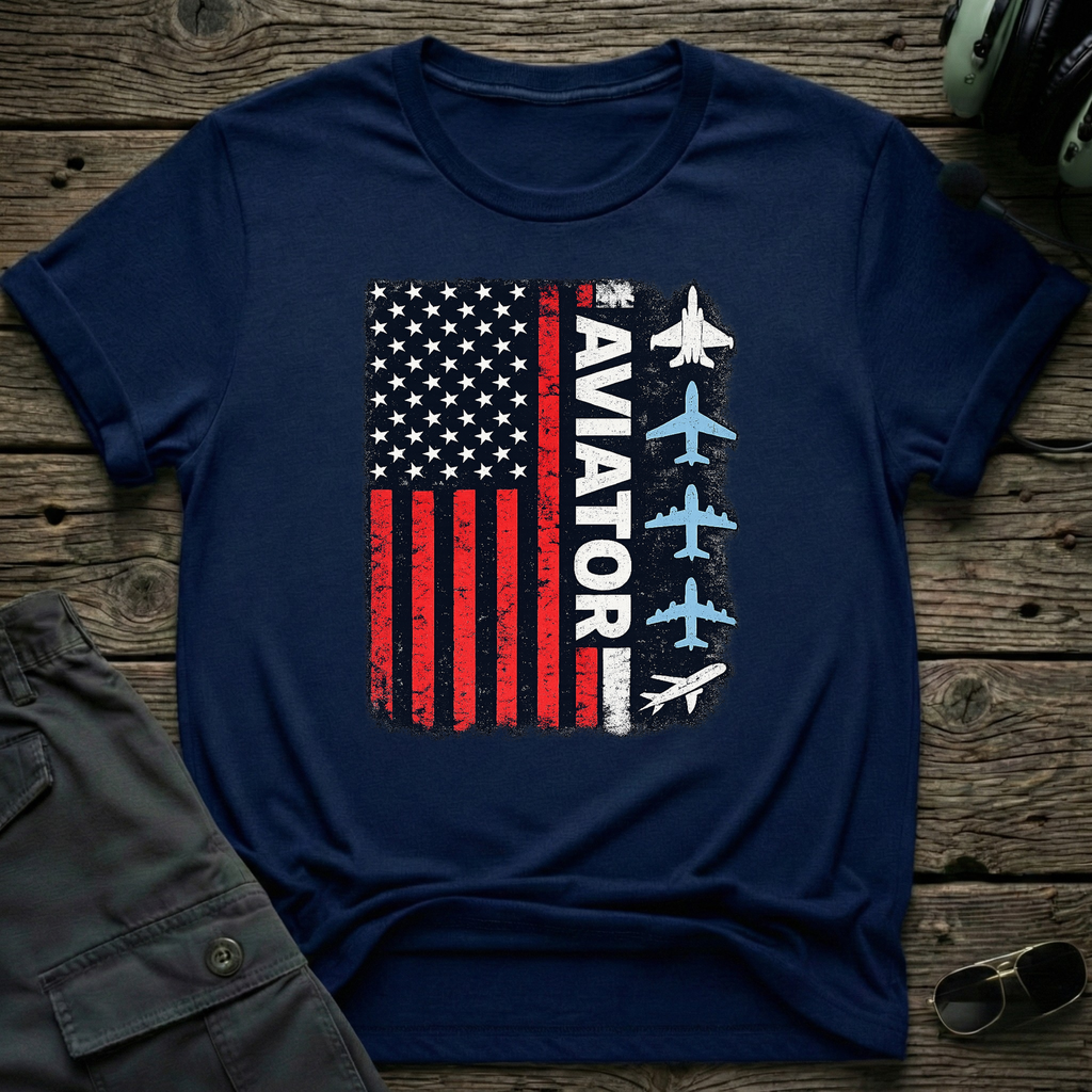 Aviator Flag unisex t-shirt - perfect gift for aviation lovers