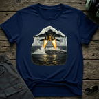 Jet Fighter Takeoff lifestyle shot - Gildan 64000 ring-spun cotton aviation shirt