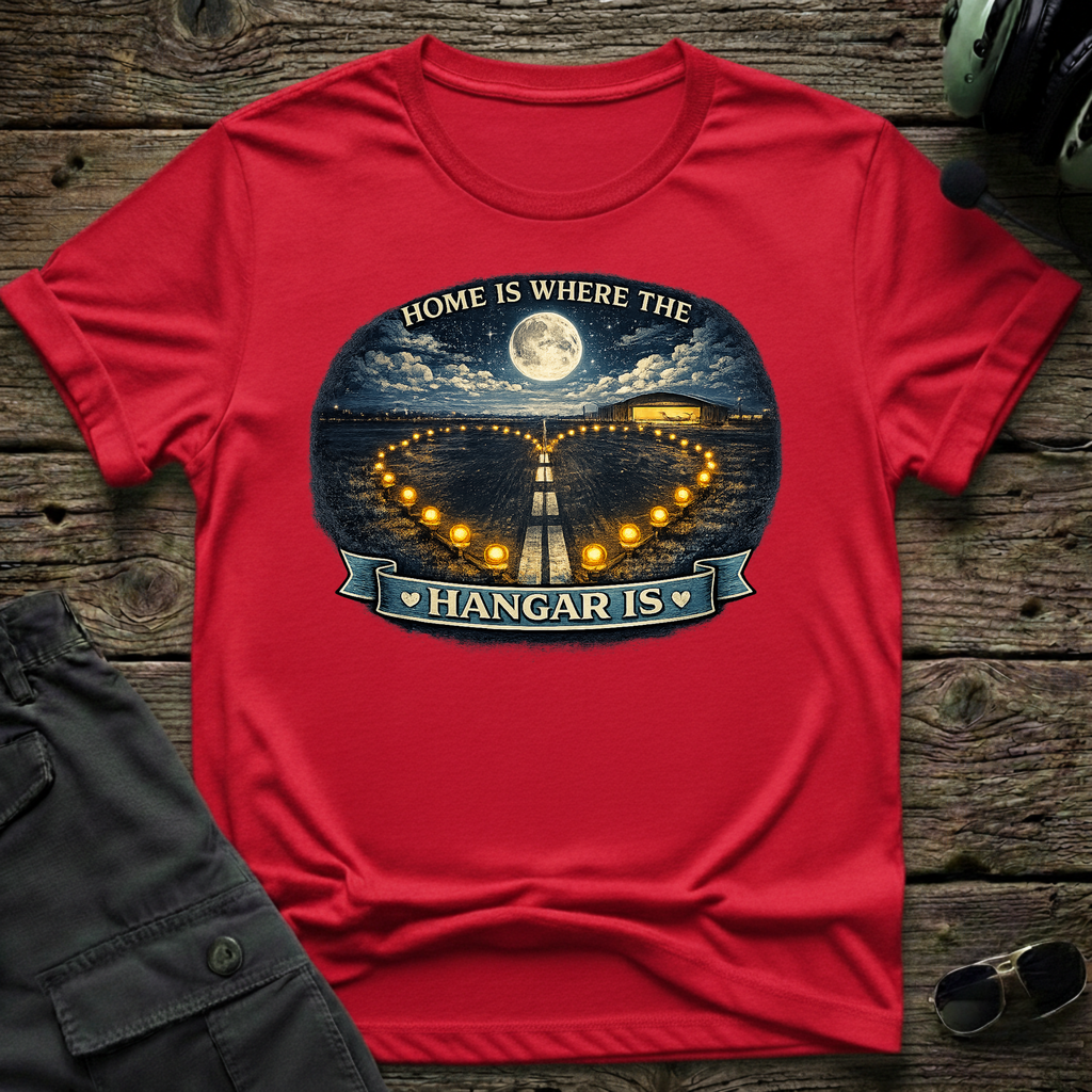 Home Is Where front view - premium aviation tee for pilots