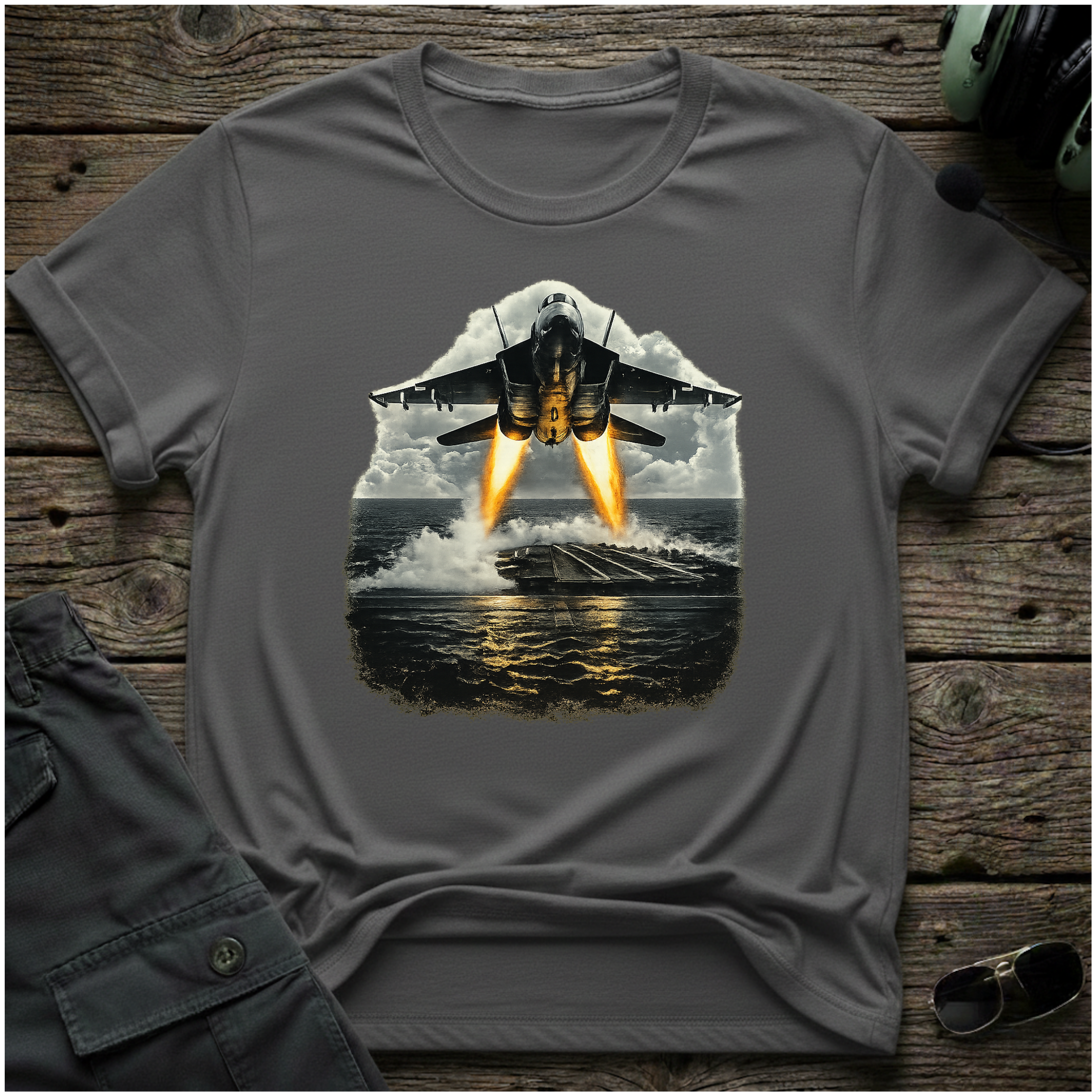 Jet Fighter Takeoff unisex t-shirt - perfect gift for aviation lovers