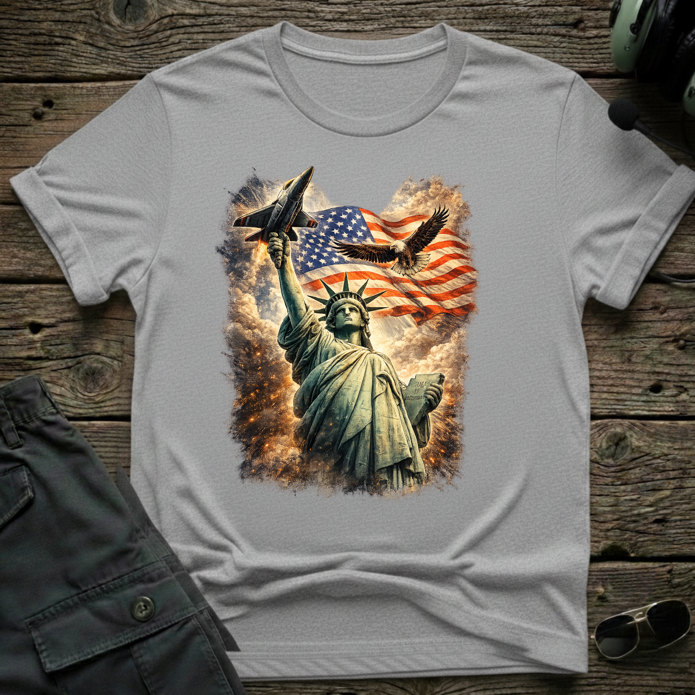 Statue of Liberty American Flag — aviation apparel