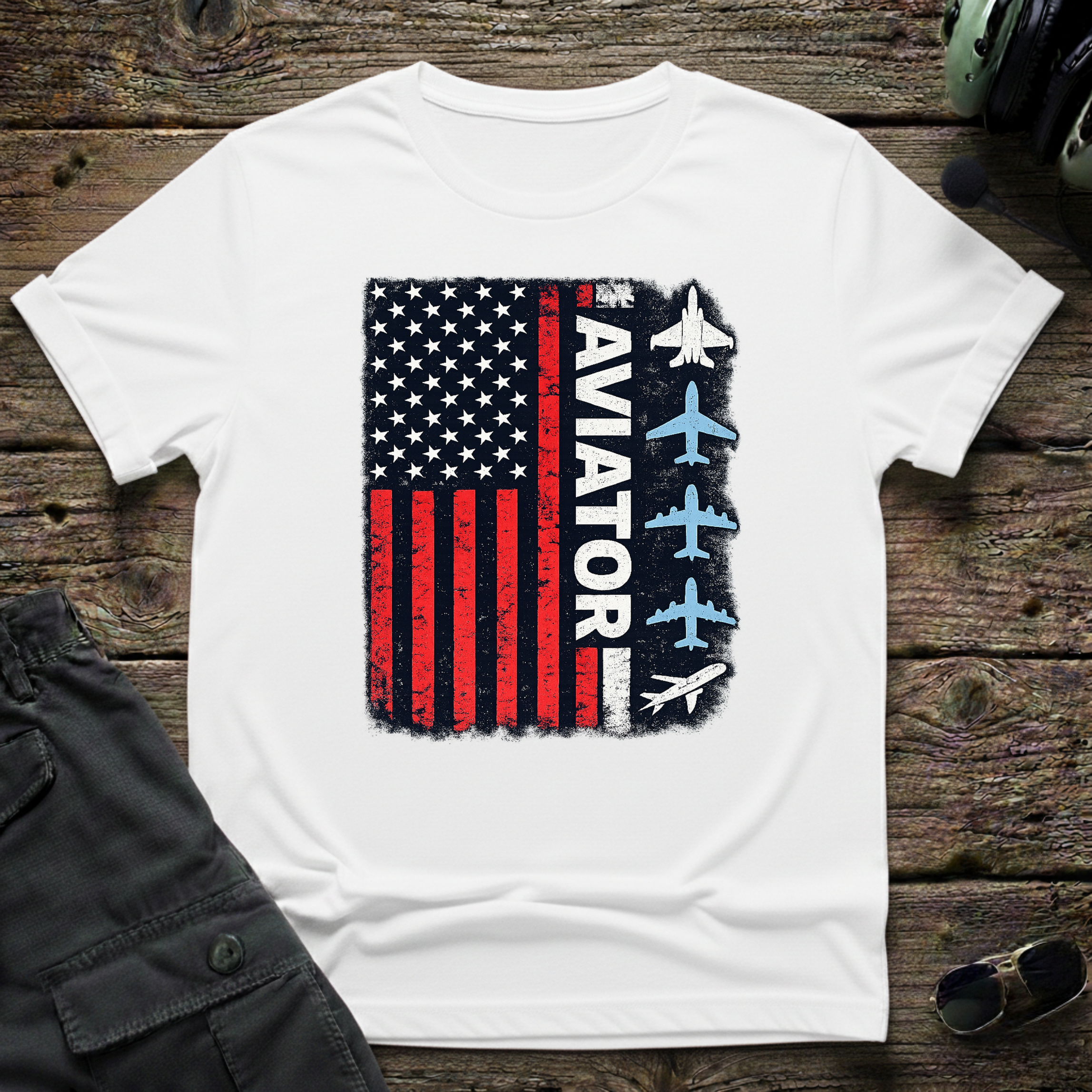 Aviator Flag T-shirt — aviation apparel