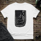 Pilot  Flag lifestyle shot - Gildan 64000 ring-spun cotton aviation shirt